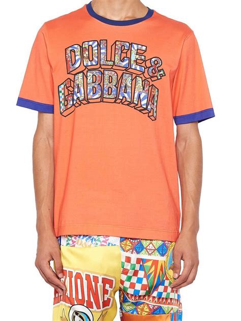 dolce gabbana orange t shirt